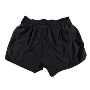 Lululemon Tracker Short V (4") Style #W7AA6S Running Stretch Black Women’s Sz 8